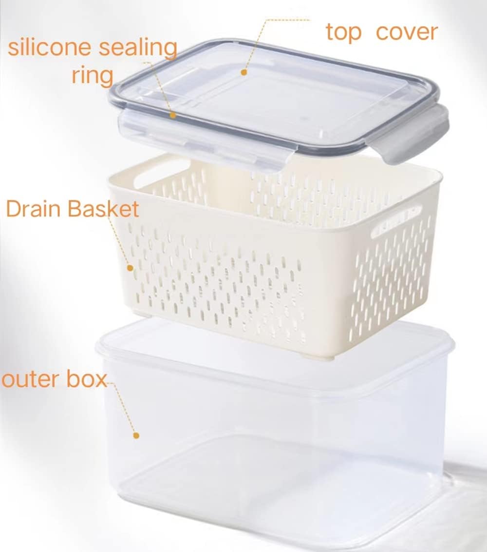 CoopBenPT Airtight Food Storage Containers for Fridge - 3 Pack, BPA-Free, Leak Proof
