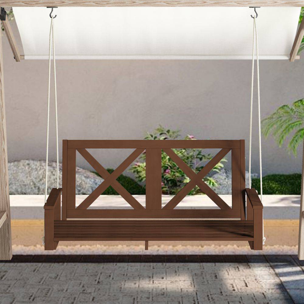 Mjkone 2/3 Seater Outdoor Porch Wood Swing Chair