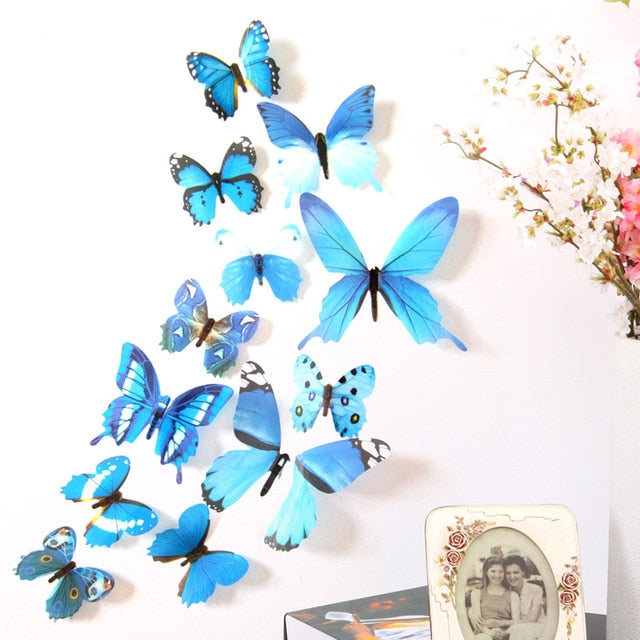 Creative Butterfly Refrigerator Sticker - DIY Wall Decoration for Home and Kitchen