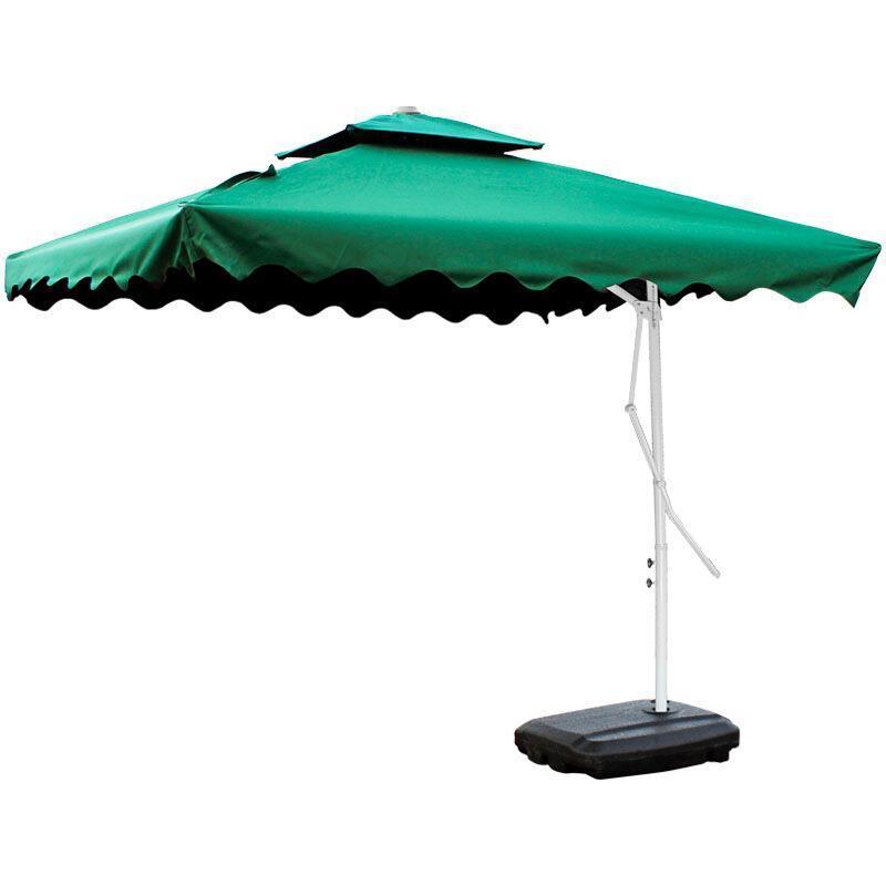 2.2m Outdoor Sunshade Side Umbrella - Large Garden Banana Umbrella in Khaki