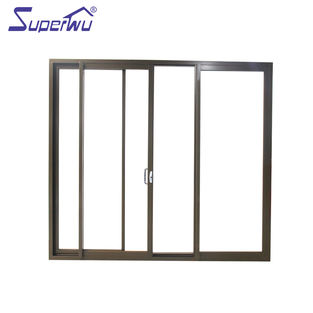 Customized Energy Efficient Hurricane Impact Glass Balcony Aluminium Sliding Doors