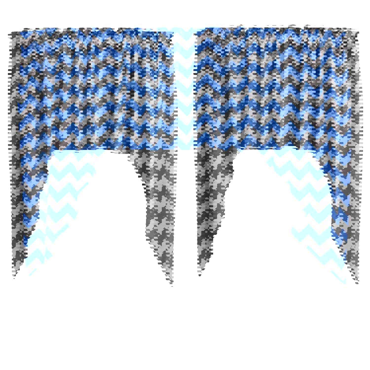 Swag Valance Cotton Chevron Zig Zag Print 58 Wide / 36 Tall