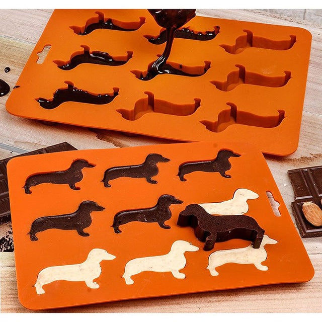 Silicone Dog Shaped Ice Cube Tray for Fun Ice Making