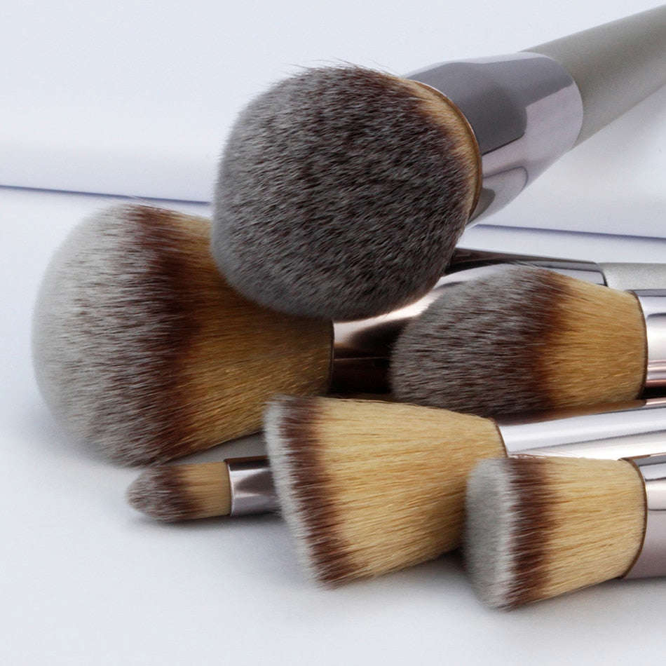 9/10 Pieces Kabuki Makeup Brushes Set For Foundation Powder Blush Eyeshadow Concealer