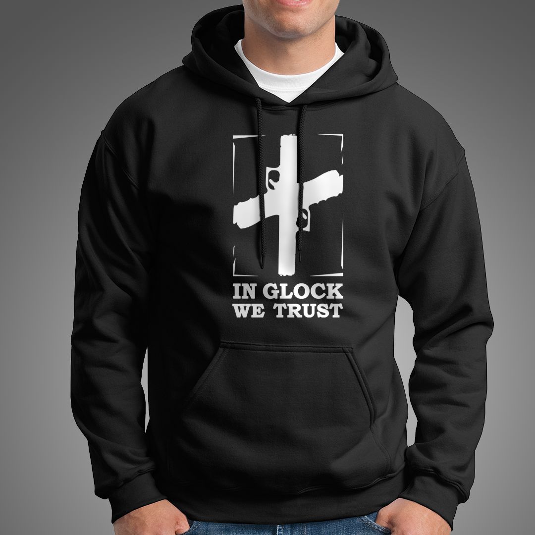In Glock We Trust Mens Hoodie