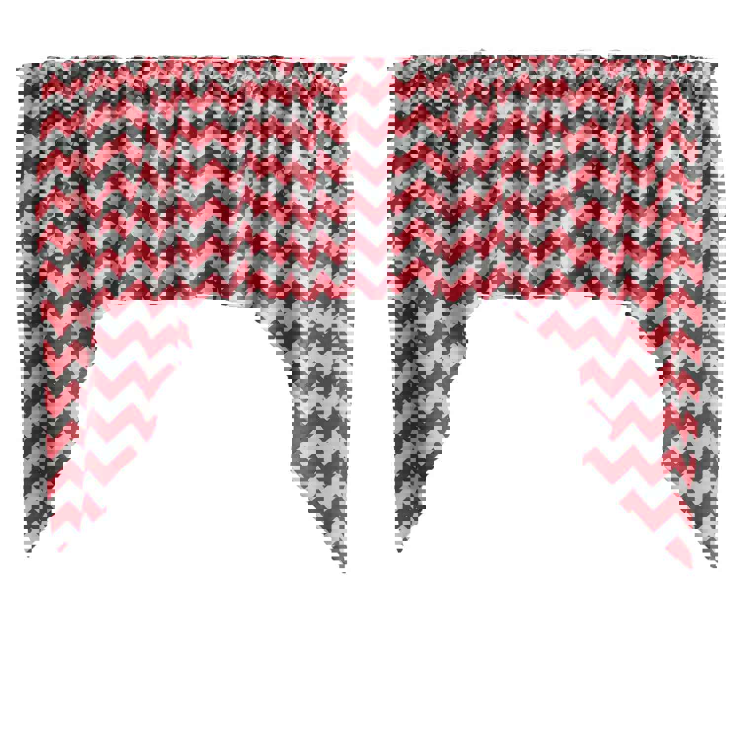 Swag Valance Cotton Chevron Zig Zag Print 58 Wide / 36 Tall