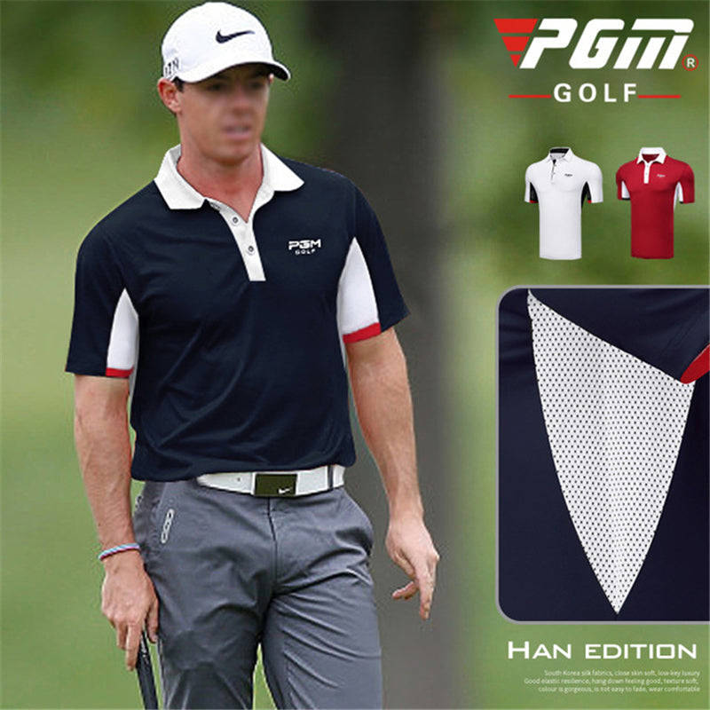 Men's Short Sleeve Golf Shirt - Breathable & Quick Dry Sportswear