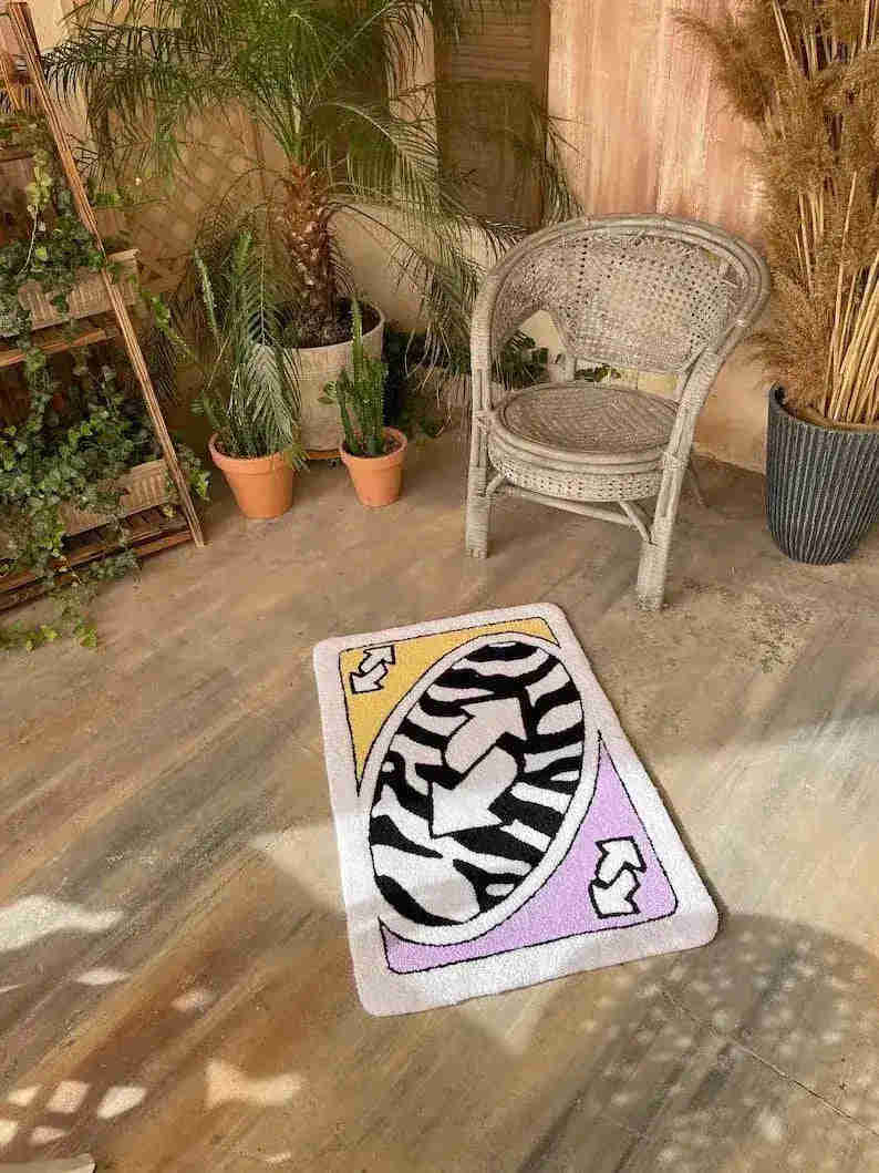 UNO Card Game Accent Rug