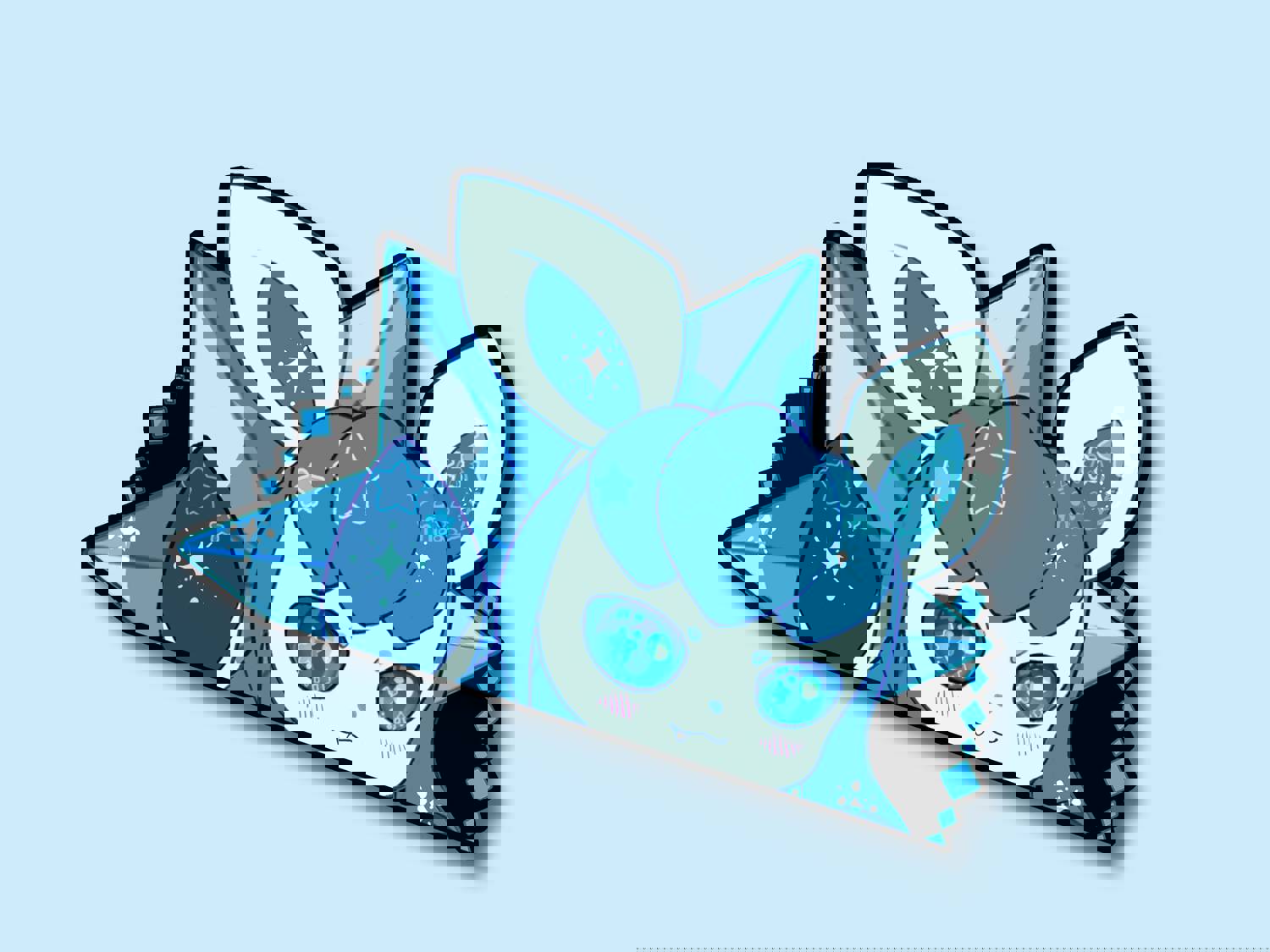 Eeveelution Peekers - Reflective PVC Vinyl Decals for Cars, Laptops, and More