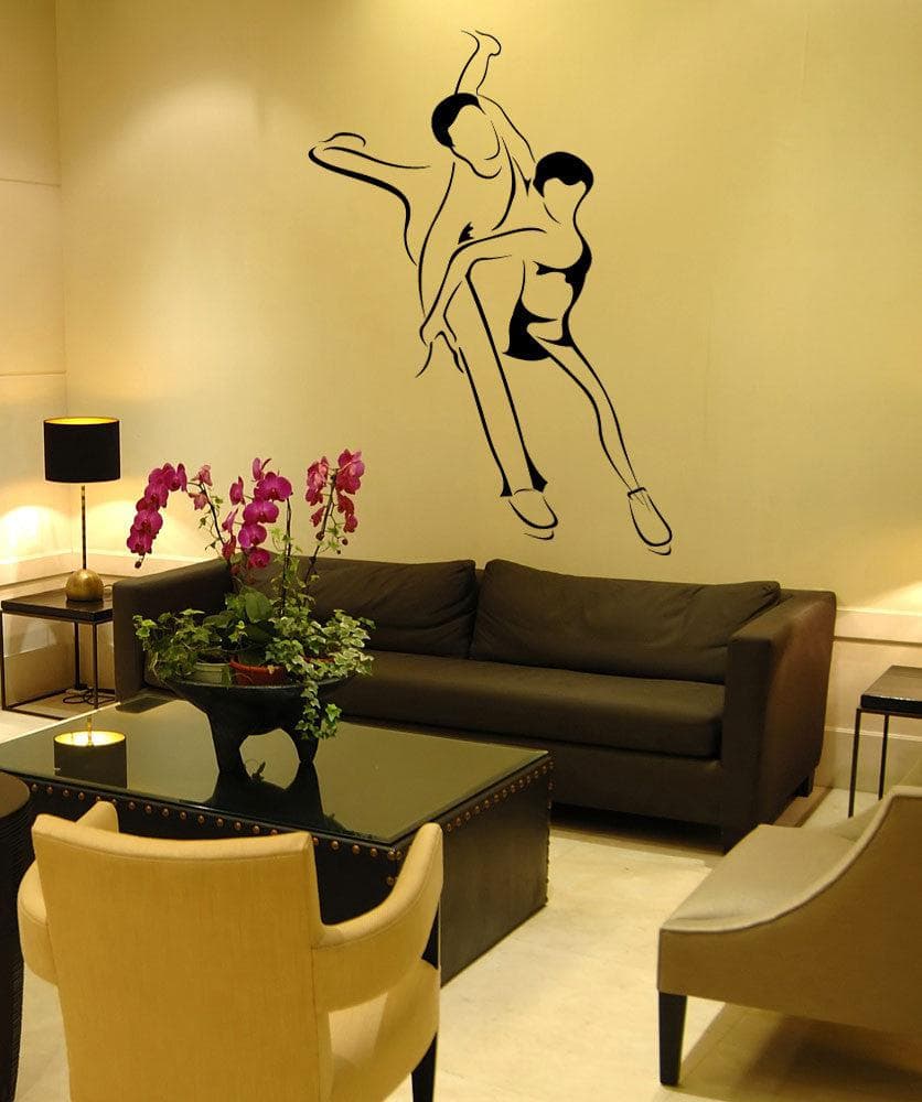 Vinyl Wall Decal Sticker Leaping Couple #1203 - Removable & Easy to Apply