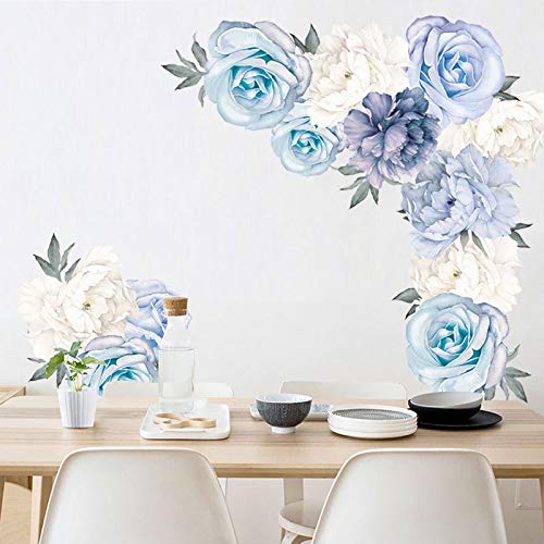 Amaonm Creative Removable 3D Peony Flower Wall Decals - DIY Floral Wall Sticker for Home Decor