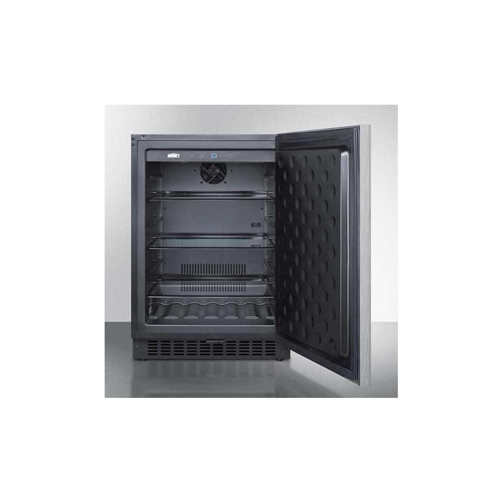 Summit SPR627OSCSSHH 24 Outdoor Refrigerator with Recessed LED Lighting