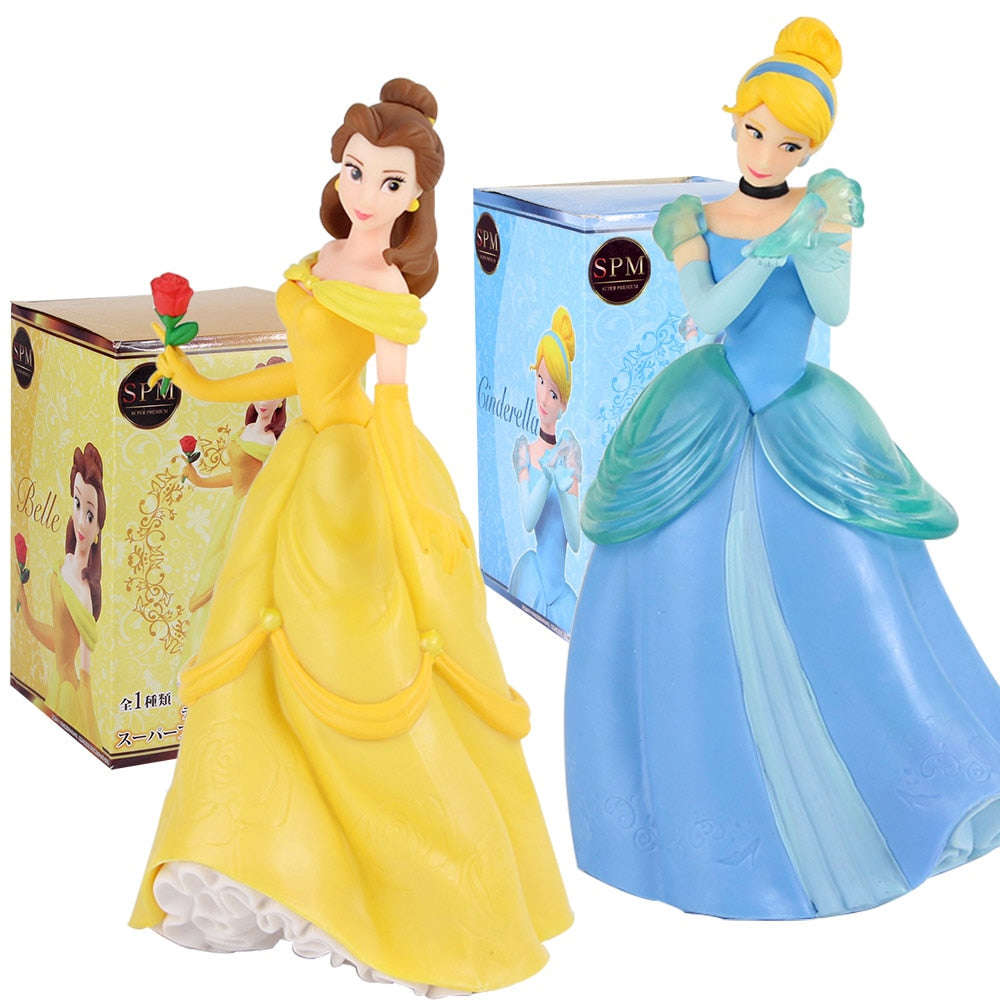 21cm Princess Cinderella Super Premium Action Figure Toy - Large Size Beauty and the Beast Bella Doll for Kids & Collectors