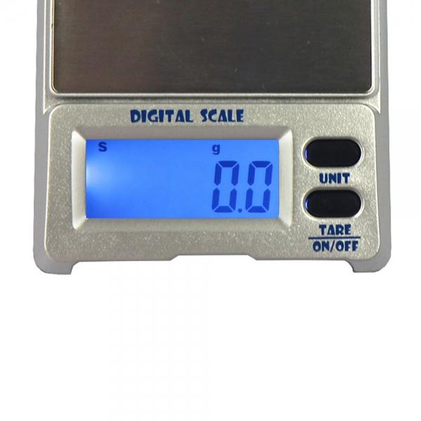 DS-18 500g / 0.1g 1.5inch LCD Precision Pocket Electronic Jewelry Scale Silver Gray
