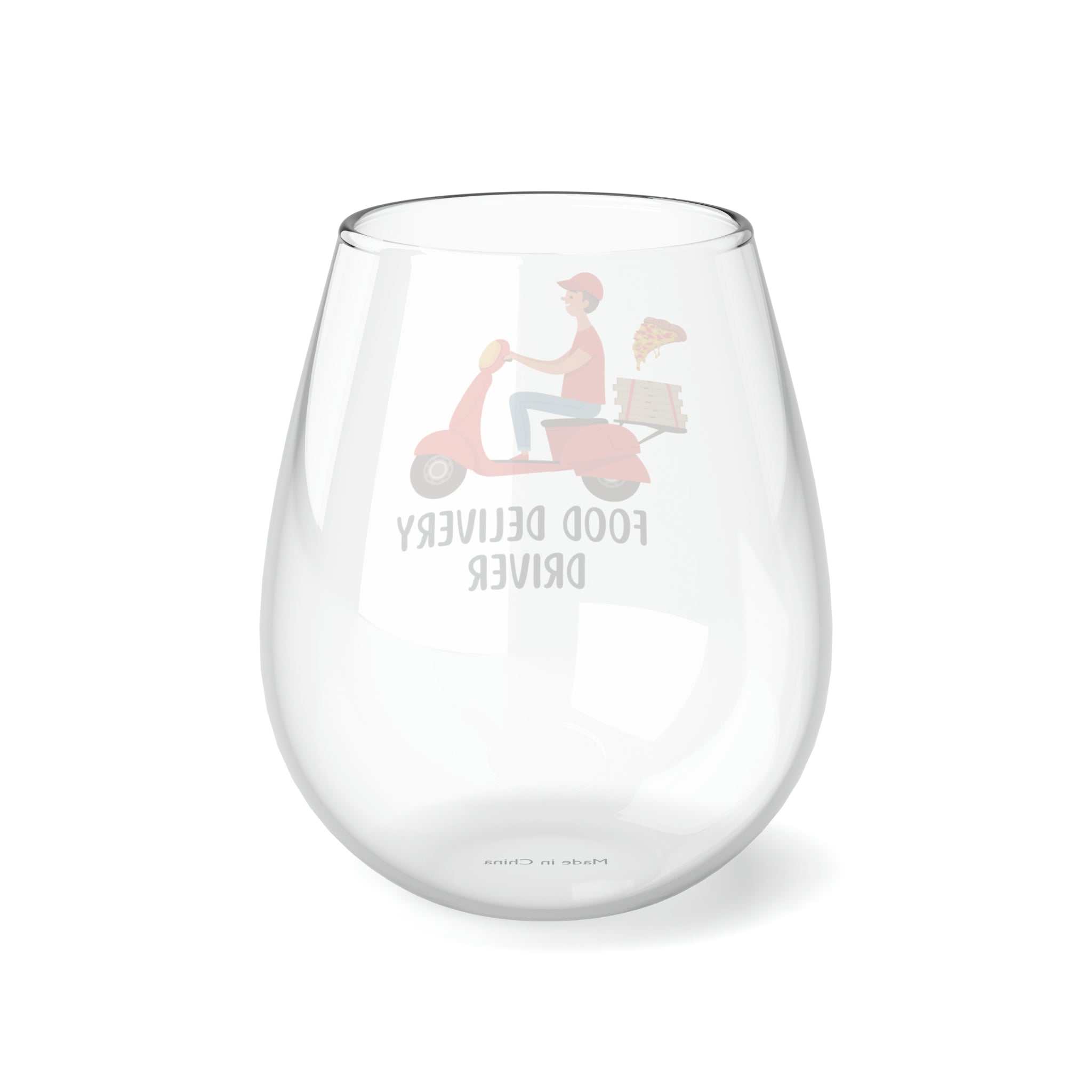 Food Delivery Driver Stemless Wine Glass - Unique Gift for Delivery Drivers