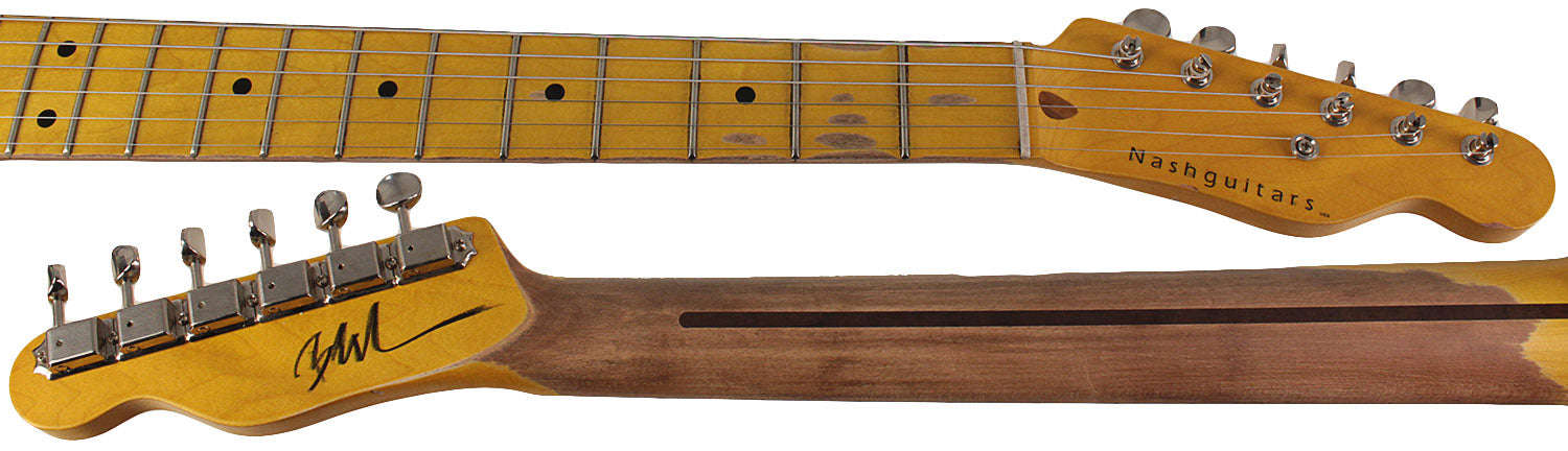 Nash GF-3 Gold Foil Guitar - Black with Competition Stripes & Light Aging
