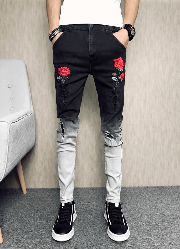 Maxime Black Feet Pants Rose Jeans - Stylish and Comfortable