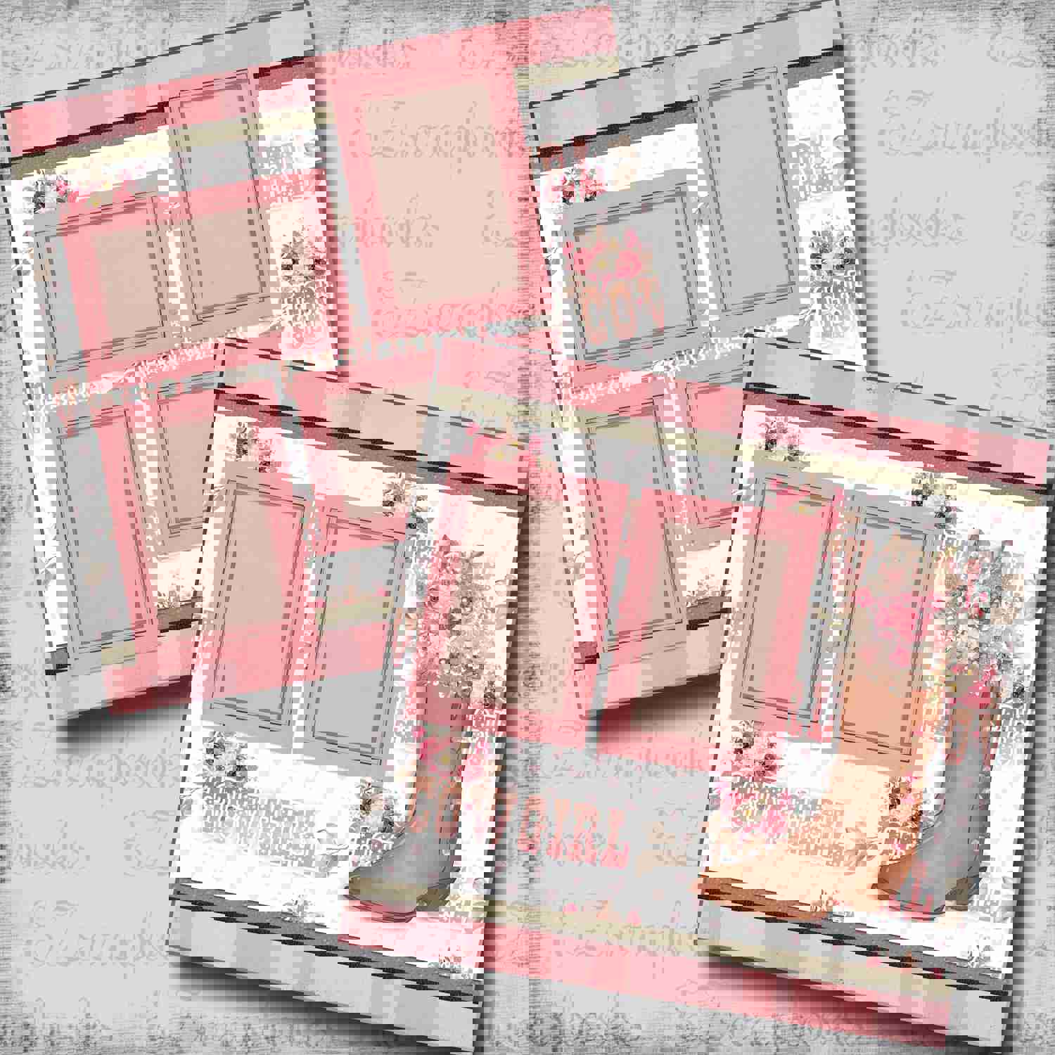 Cowgirl Boot - 6708 Scrapbook Pages