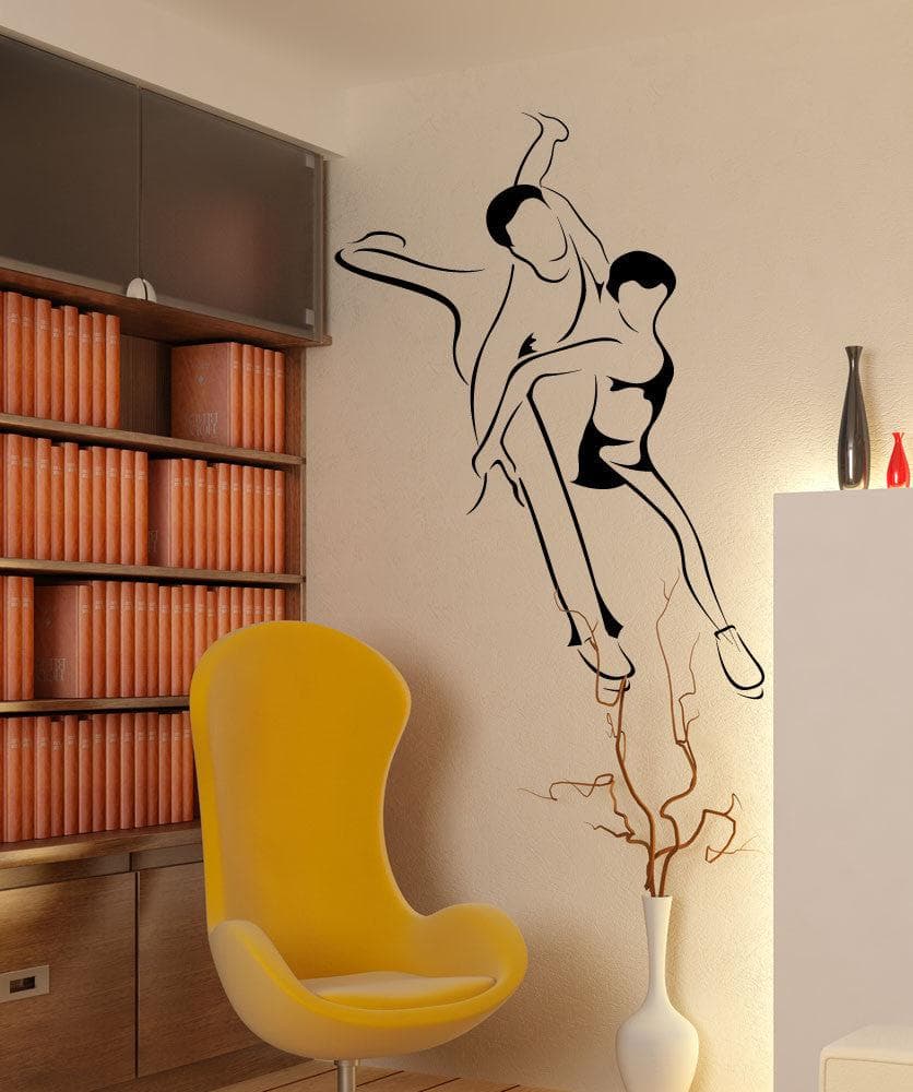 Vinyl Wall Decal Sticker Leaping Couple #1203 - Removable & Easy to Apply
