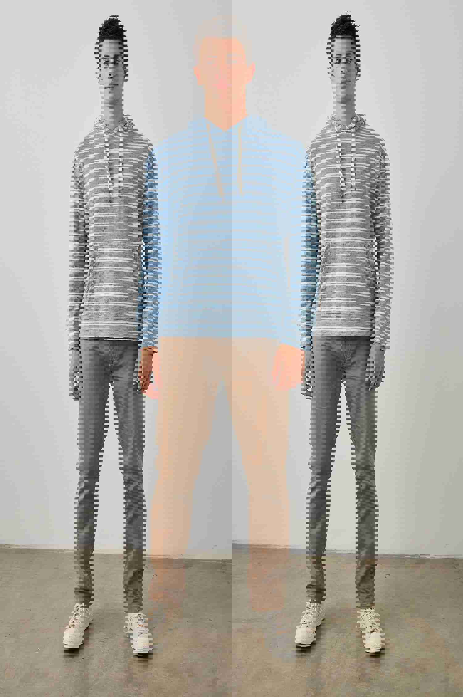 MAMMOTH HOODIE - BRETON STRIPE NAVY