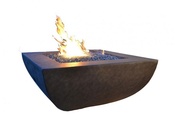 Legacy Square Fire Pit with Electronic Ignition - Includes Free Cover