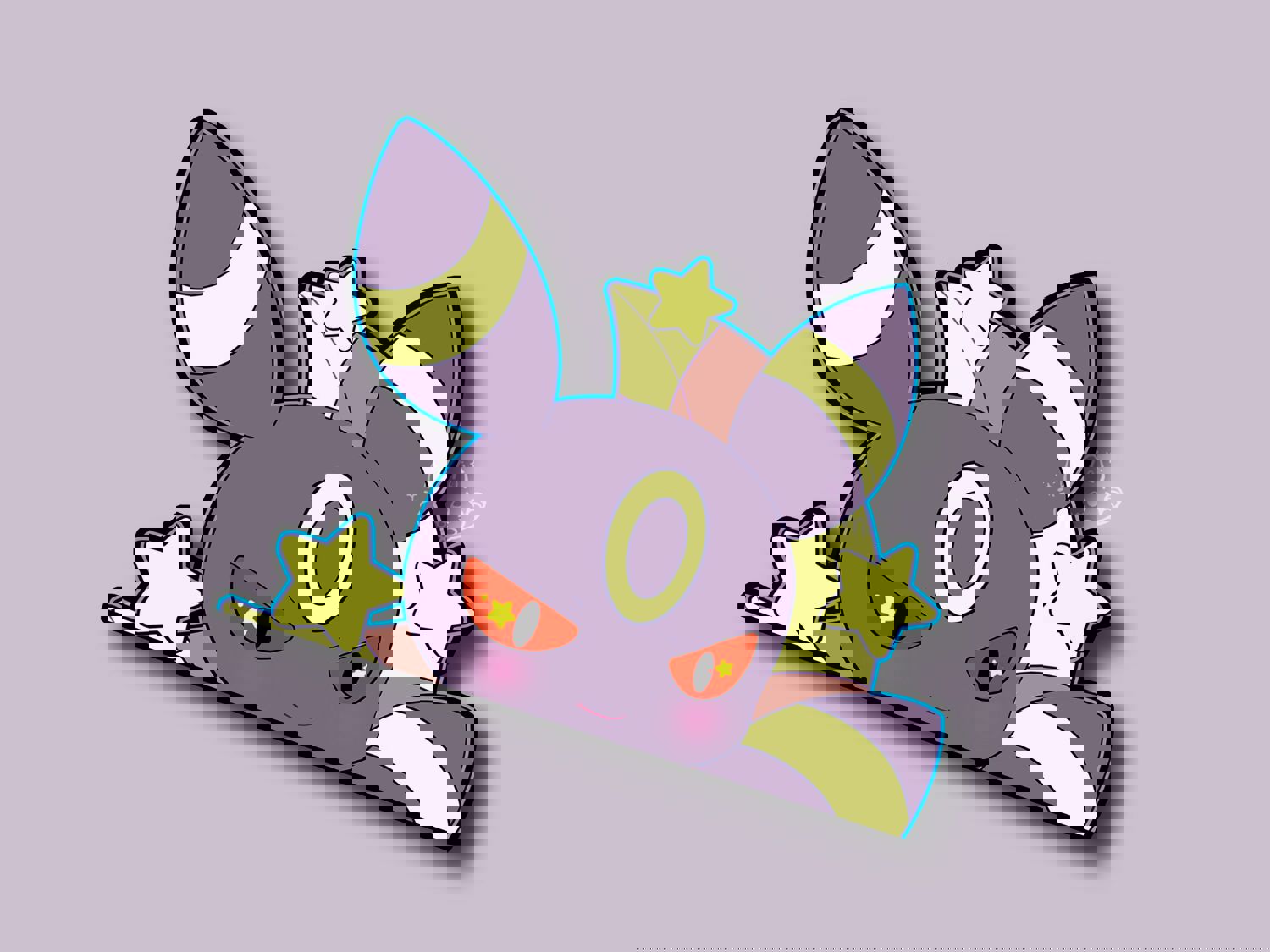 Eeveelution Peekers - Reflective PVC Vinyl Decals for Cars, Laptops, and More