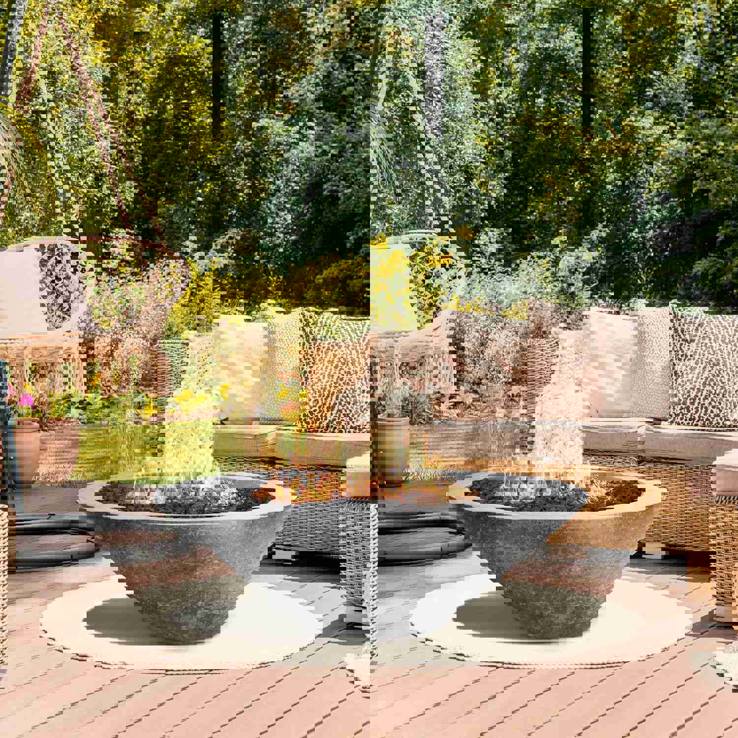 Prism Hardscapes Embarcadero Gas Fire Pit - Outdoor Heating Solution