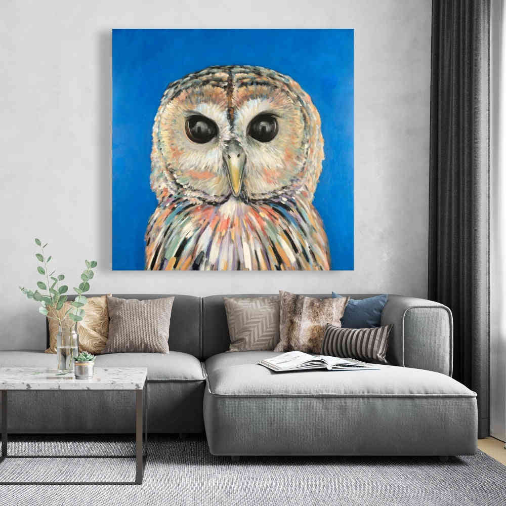 Colorful Spotted Owl Fine Art Gallery Wrapped Canvas 24x36