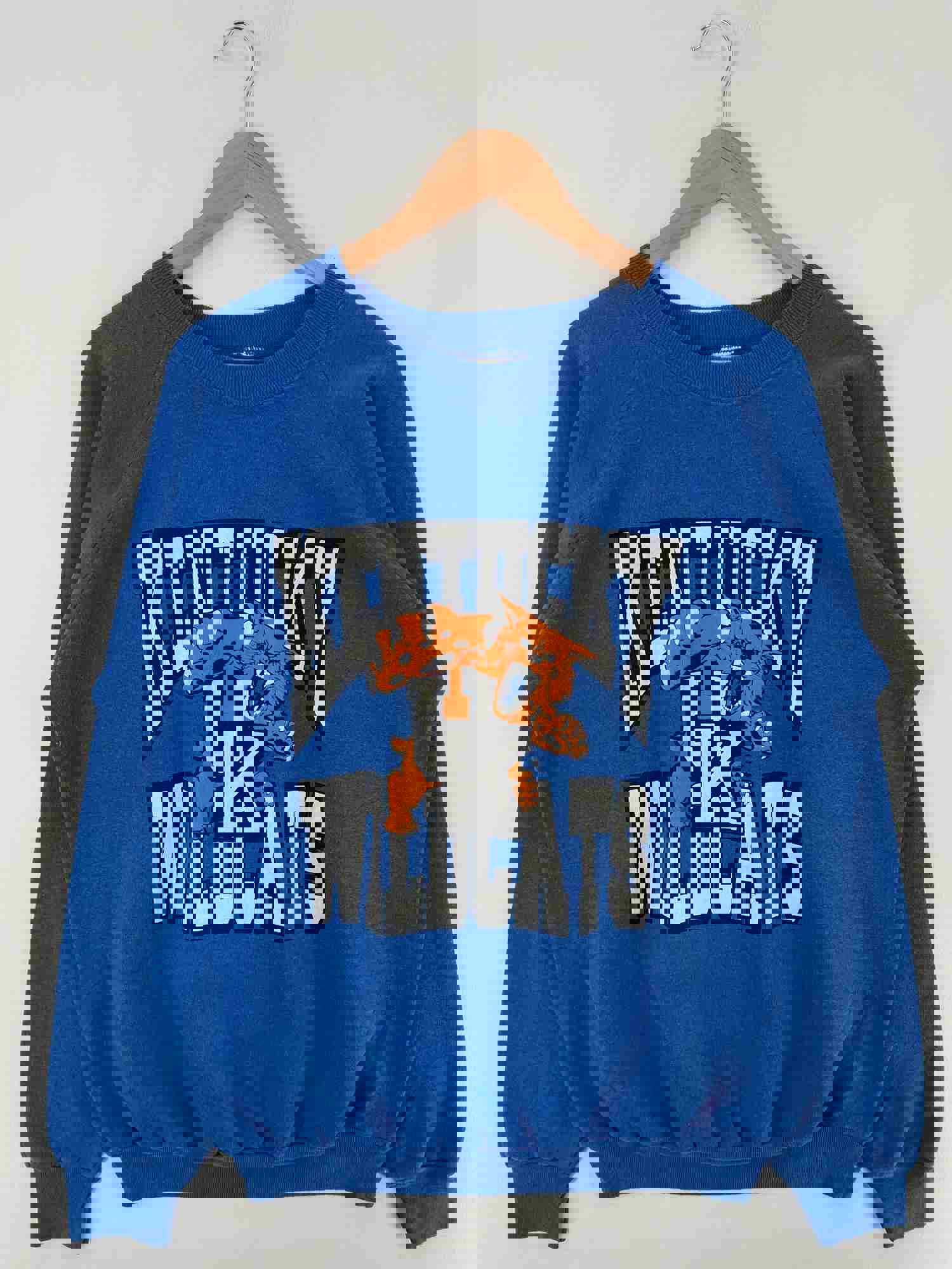 Vintage UNIVERSITY OF KENTUCKY WILDCATS Sweatshirt - Size L-XL (Blue)