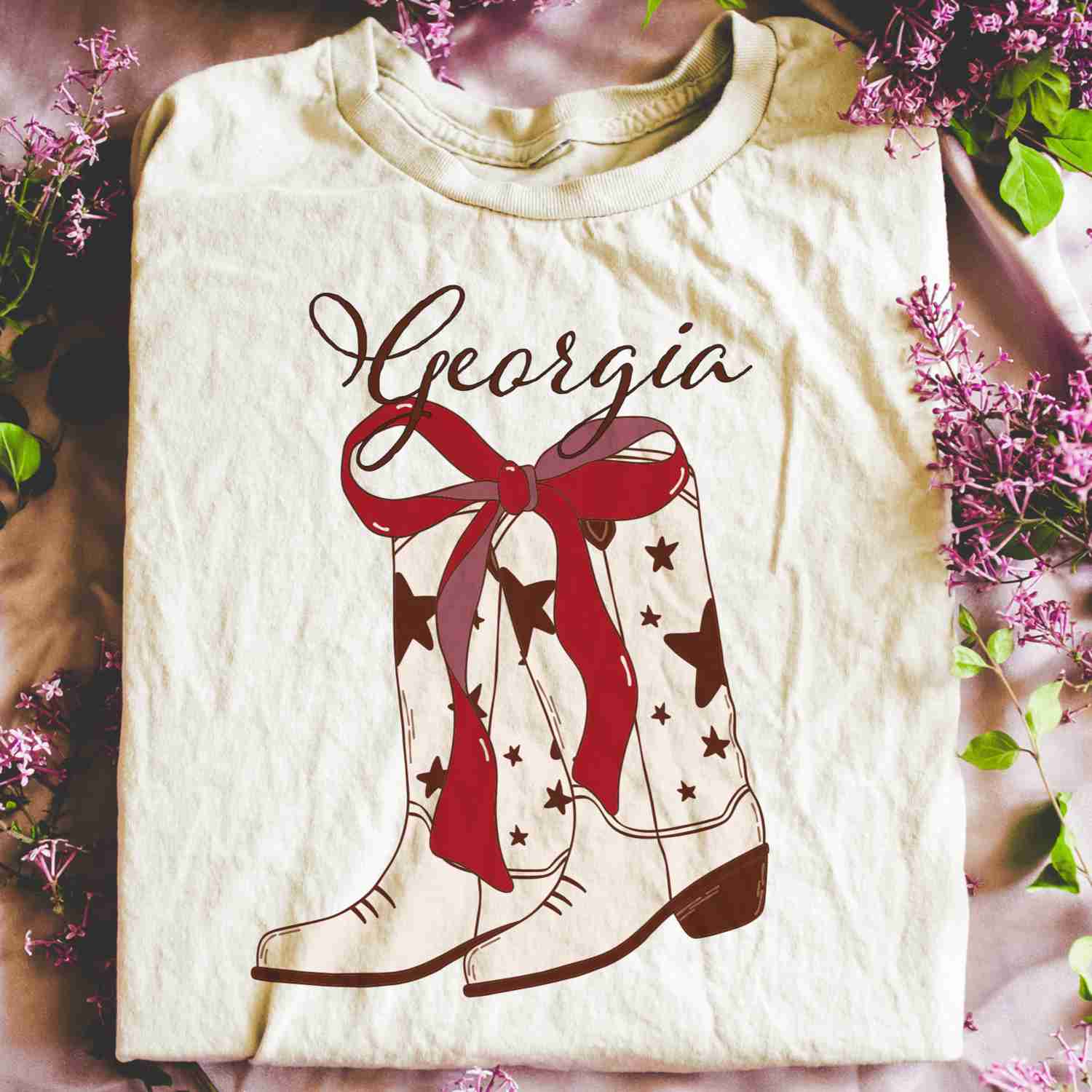 Coquette Inspired Georgia Western Boots T-Shirt