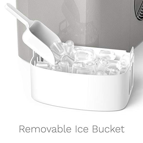 hOmeLabs Portable Ice Maker Machine for Counter Top - 26 lbs Daily Output - Quick Ice Cubes in 8-10 Minutes