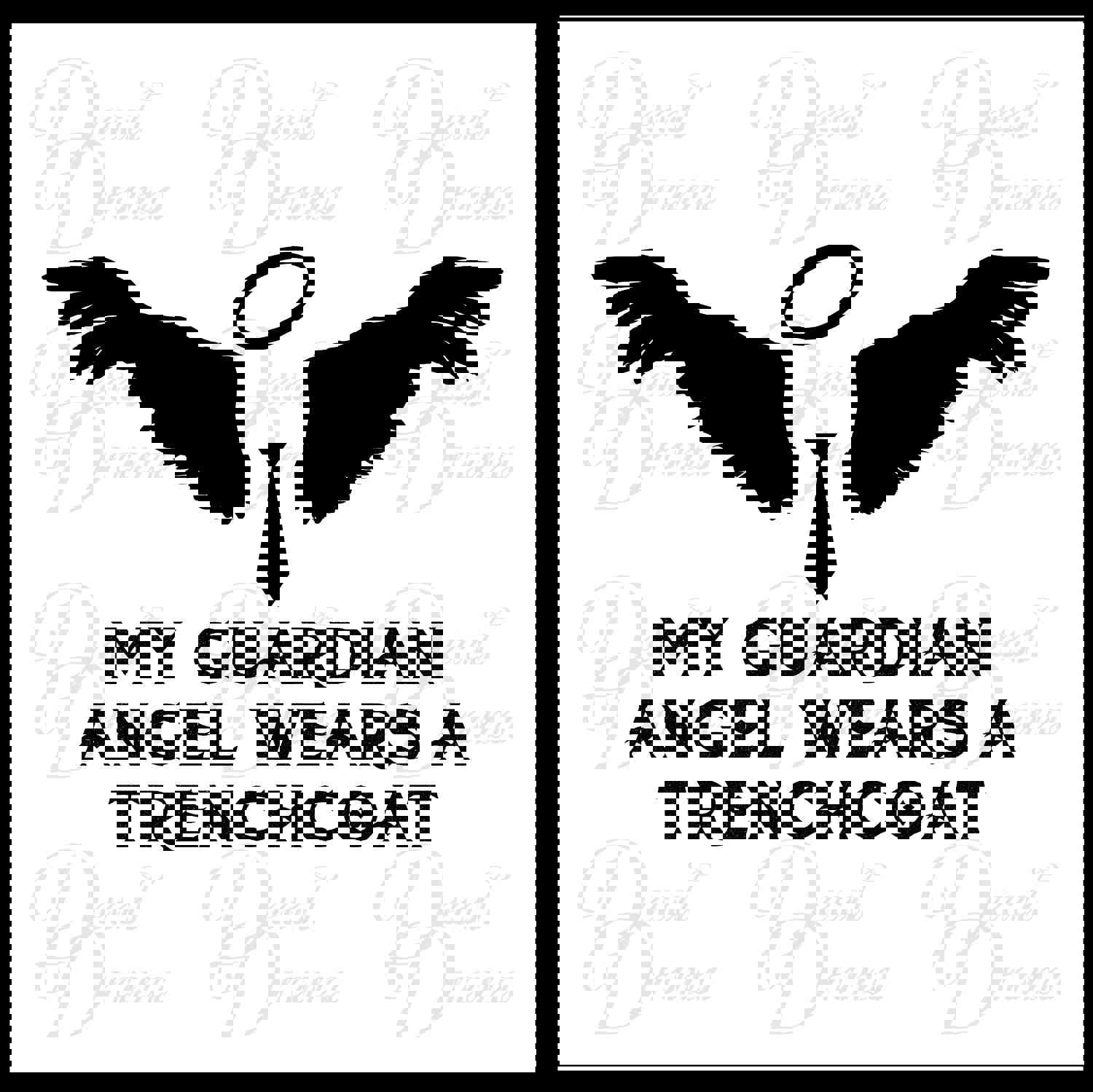 Supernatural-Inspired Vinyl Car Decal - My Guardian Angel Wears a Trenchcoat