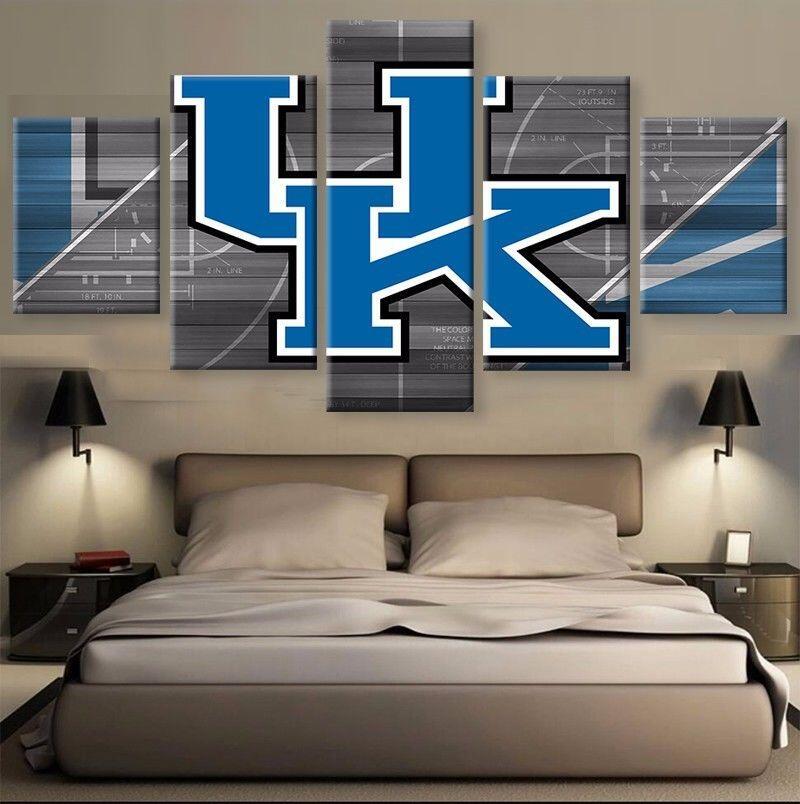 5 Panel Kentucky Wildcats Wall Art for Living Room Wall Decor
