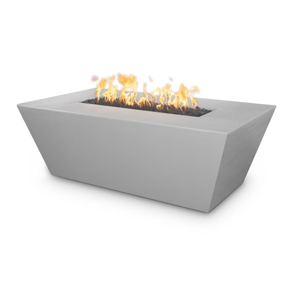 Top Fires Angelus 60-Inch Rectangular GFRC Gas Fire Pit Table with Flame Sense