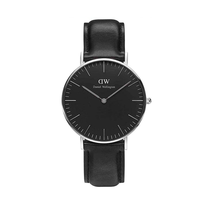 Classic Black Sheffield Watch - 36mm Silver