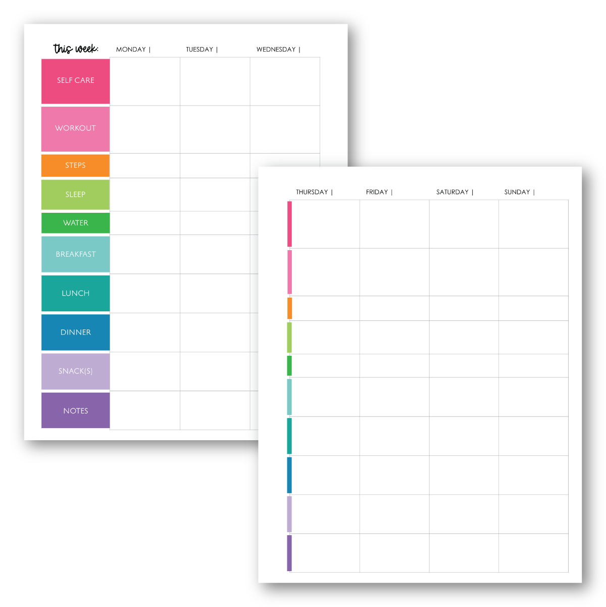 Health and Fitness Planner Add-On