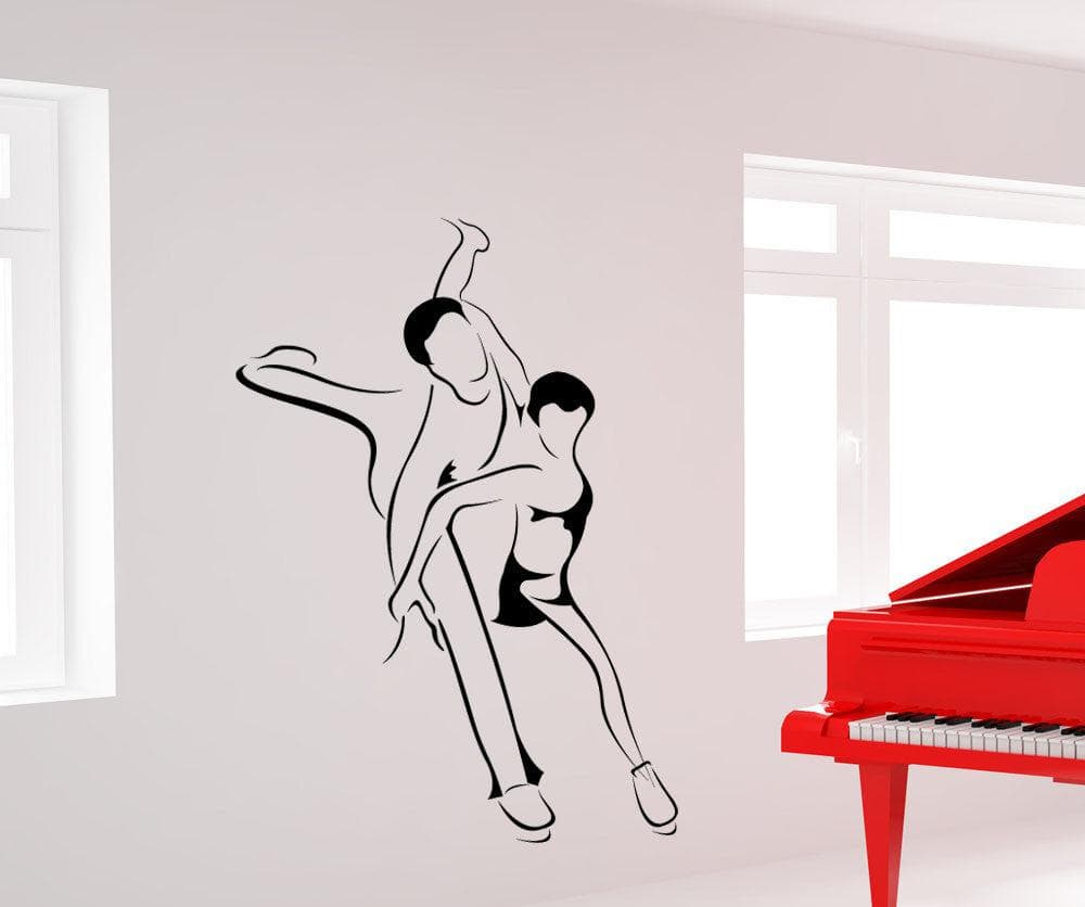 Vinyl Wall Decal Sticker Leaping Couple #1203 - Removable & Easy to Apply