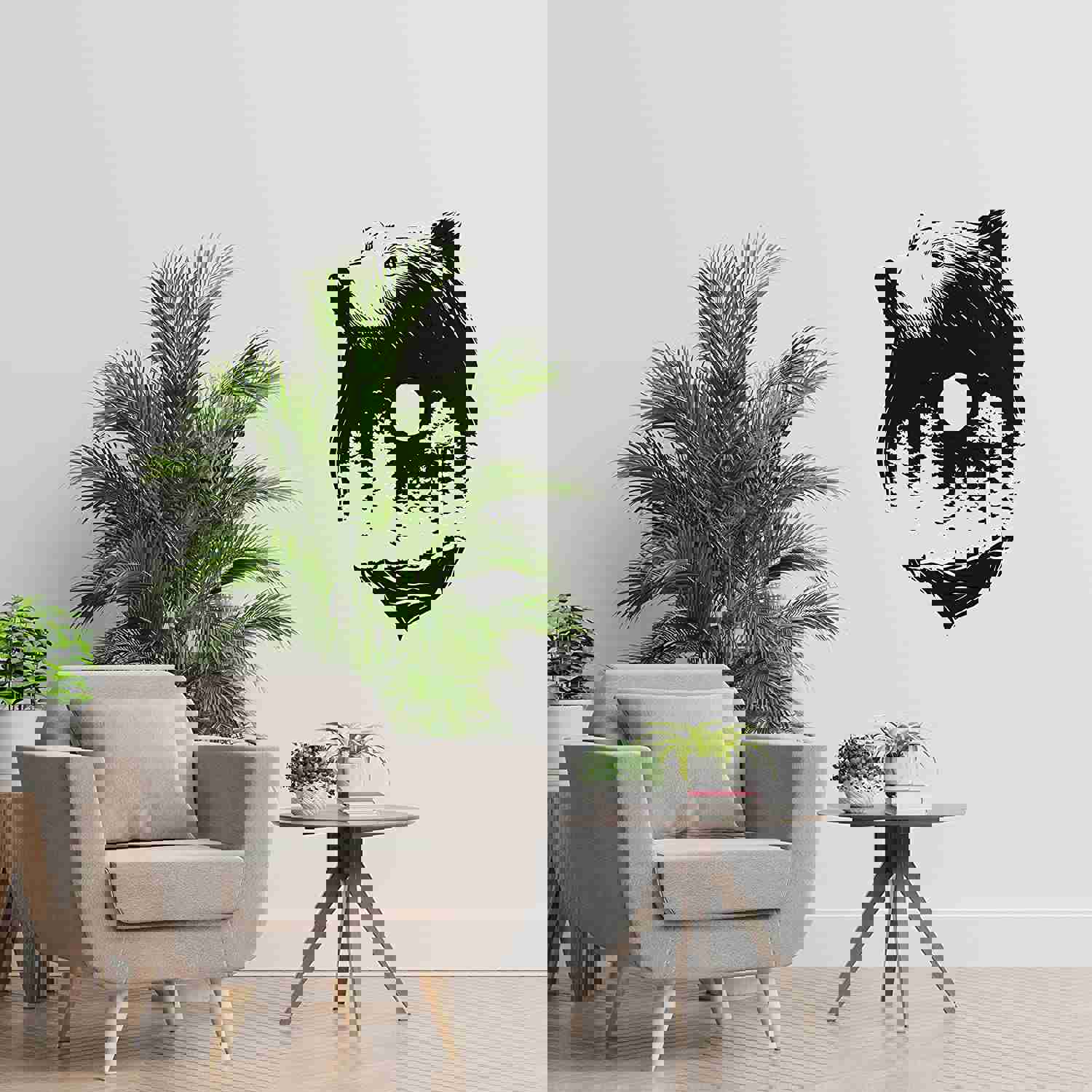 Animal Life Quote Vinyl Wall Sticker Decal - Lake Bear Silhouette