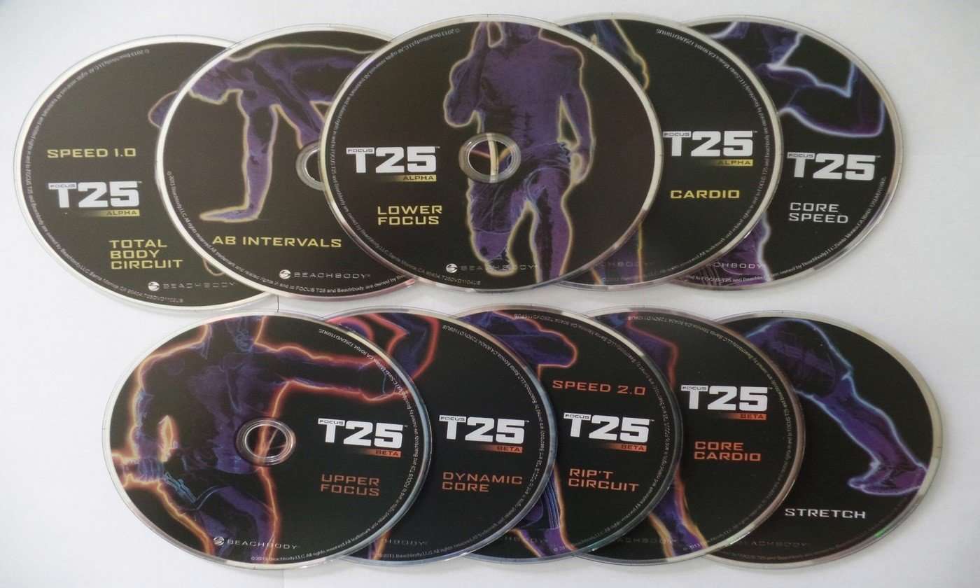 Focus T25 Workout Program Deluxe Kit Complete Fitness 14 DVD Set