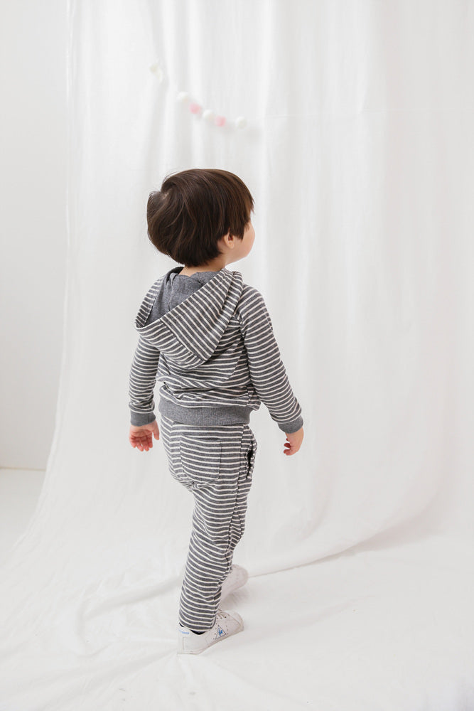 Grey Bengdi Hoodie & Pants Set for Kids