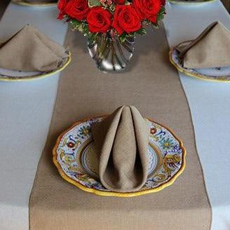 Faux Burlap Table Runner Set of 4