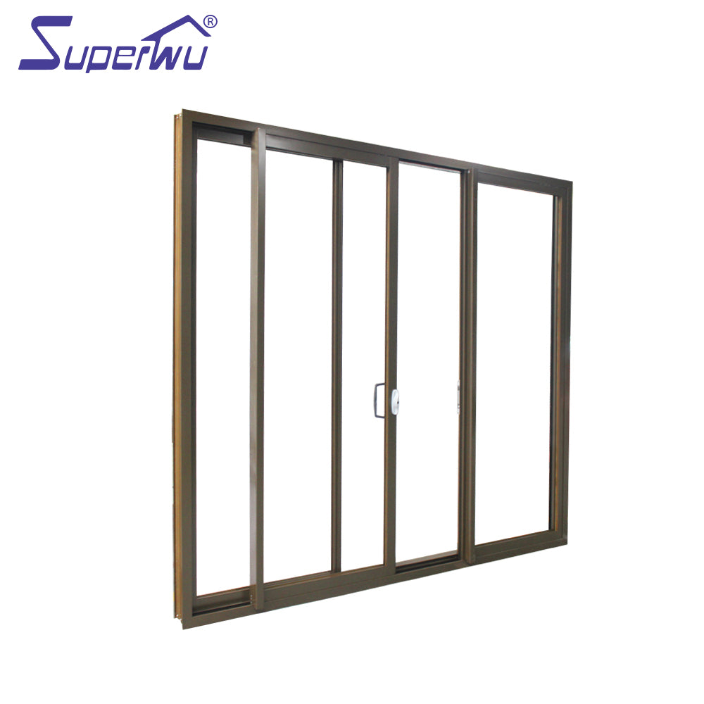 Customized Energy Efficient Hurricane Impact Glass Balcony Aluminium Sliding Doors