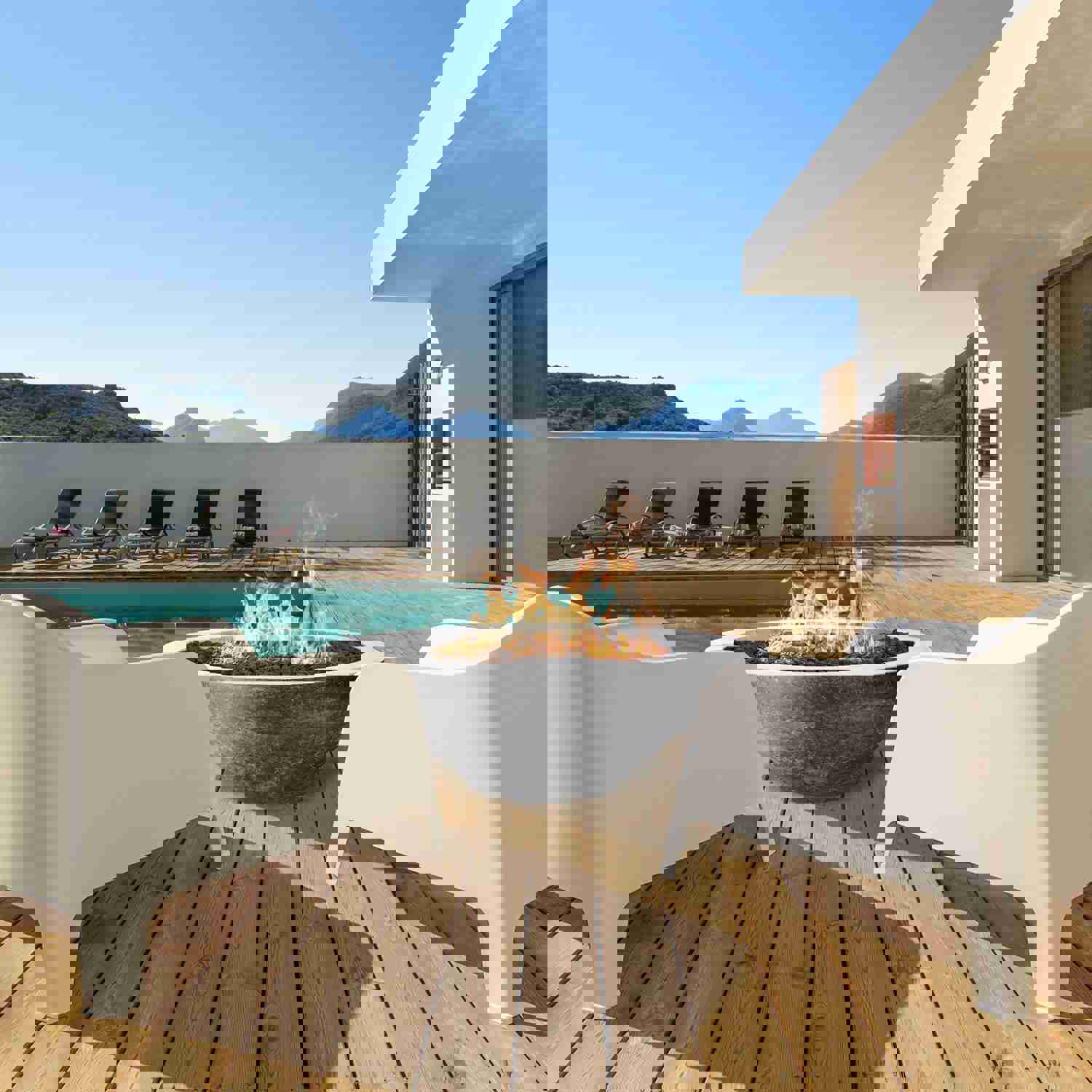 Prism Hardscapes Embarcadero Gas Fire Pit - Outdoor Heating Solution