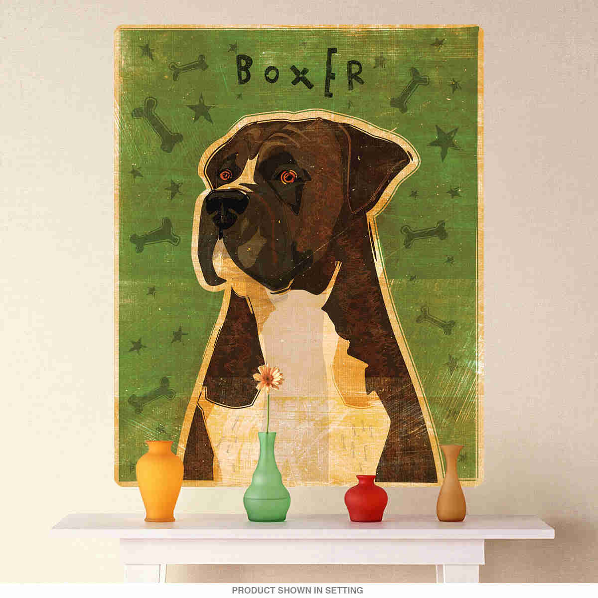Boxer Brindle Pet Dog Wall Decal - High Quality Removable Art