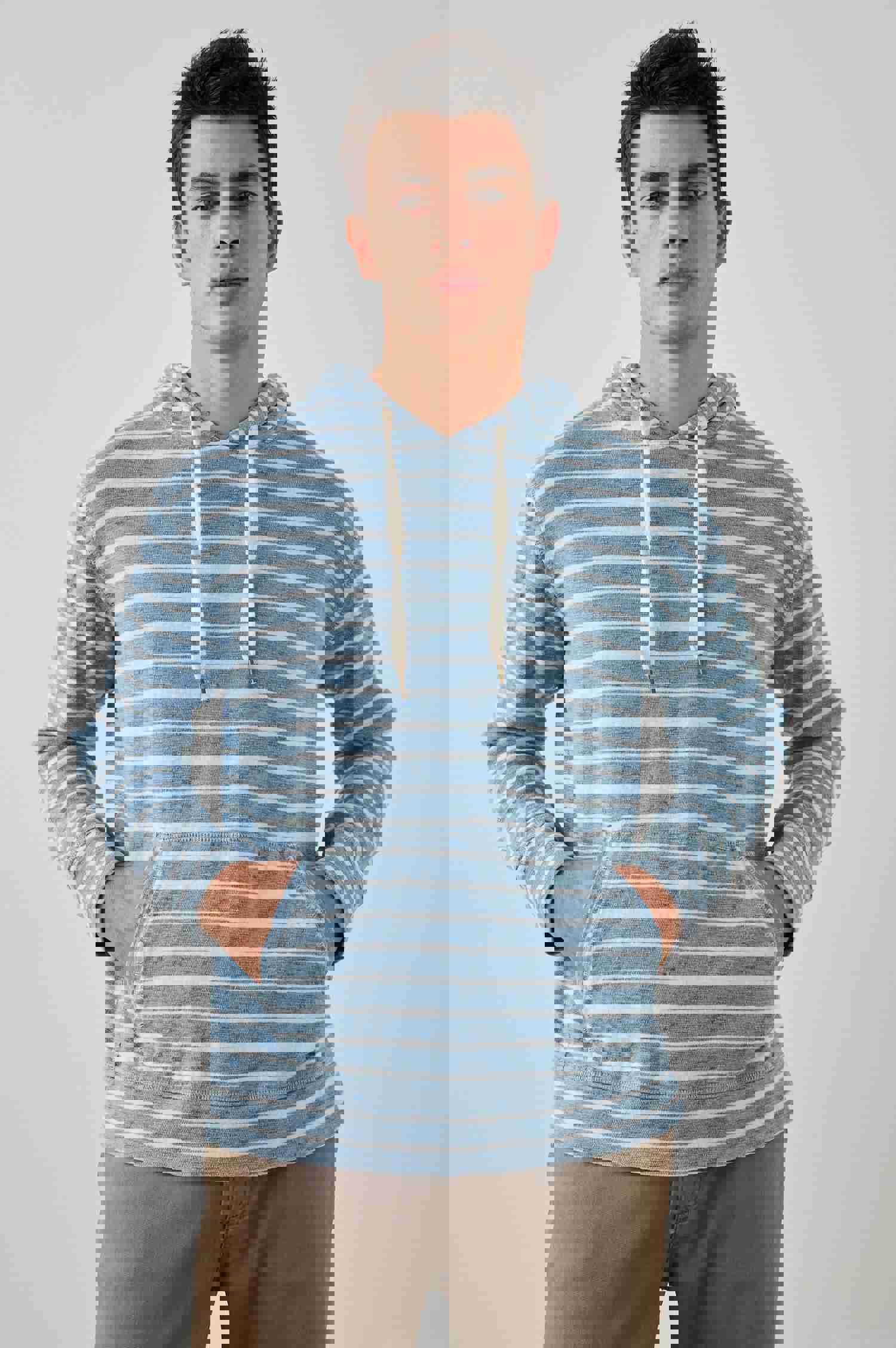 MAMMOTH HOODIE - BRETON STRIPE NAVY