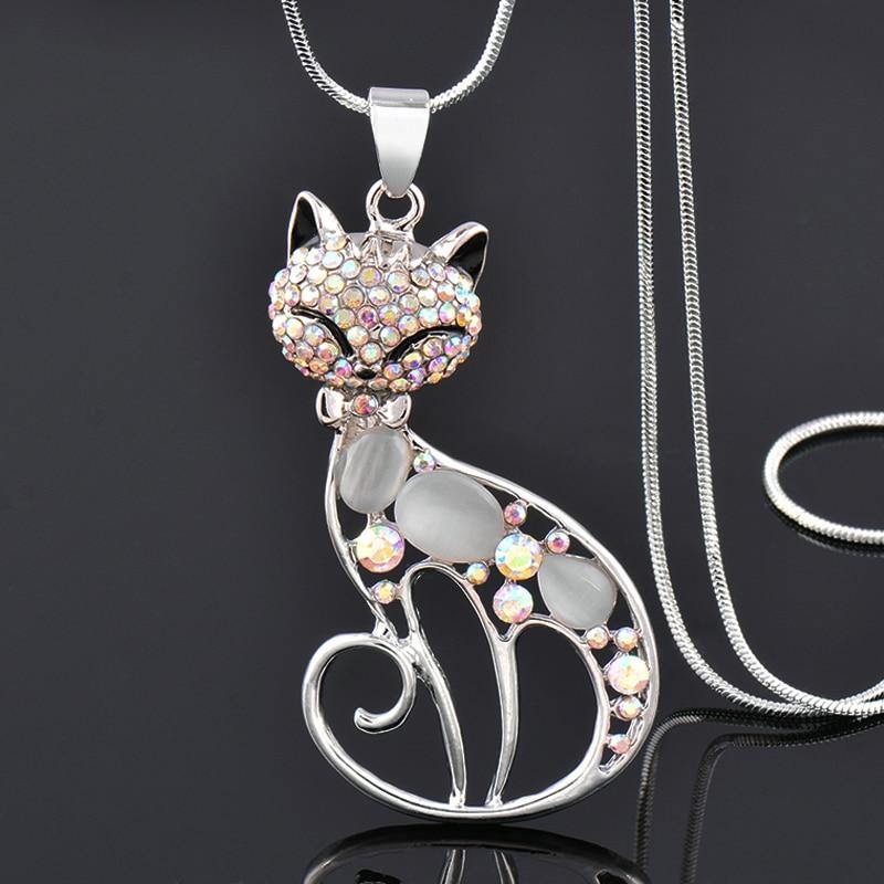 Elegant Cat Pendant Necklace for Cat Lovers