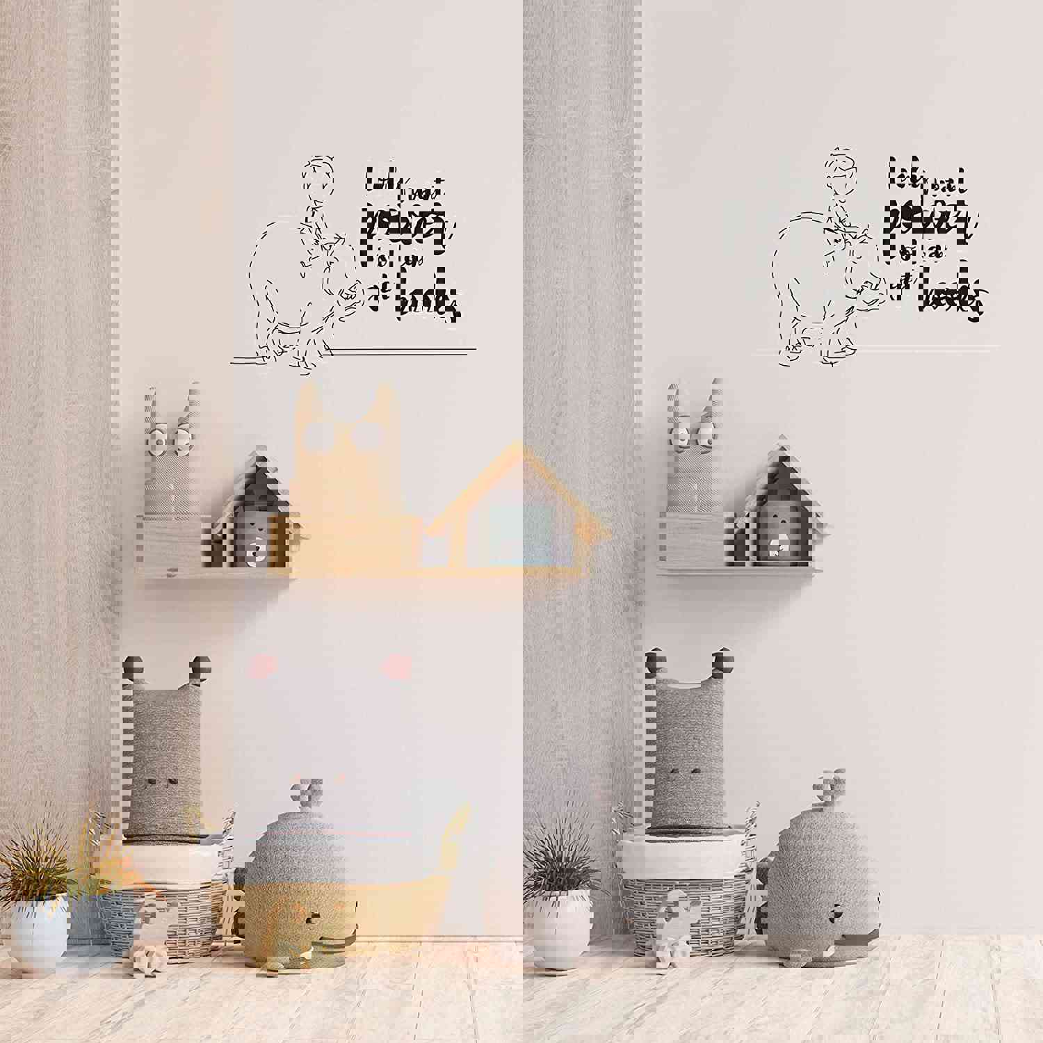 Animal Life Quote Vinyl Wall Sticker Decal - Hippo Hippopotamus Motivation Quote