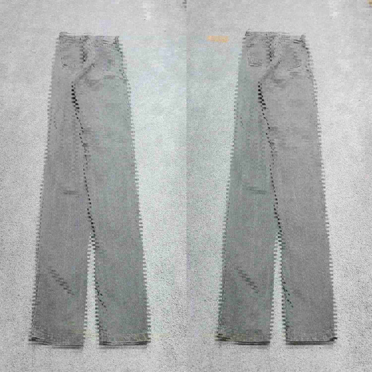 Eddie Bauer Men's 16 Green Straight Leg High Rise Outdoor Jeans - 100% Cotton