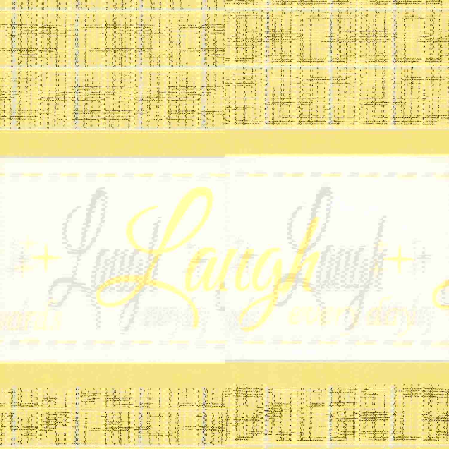 Live Laugh Love 3-Piece Kitchen Curtain Set, Yellow, Tiers 58x36, Swag 58x14 Inches