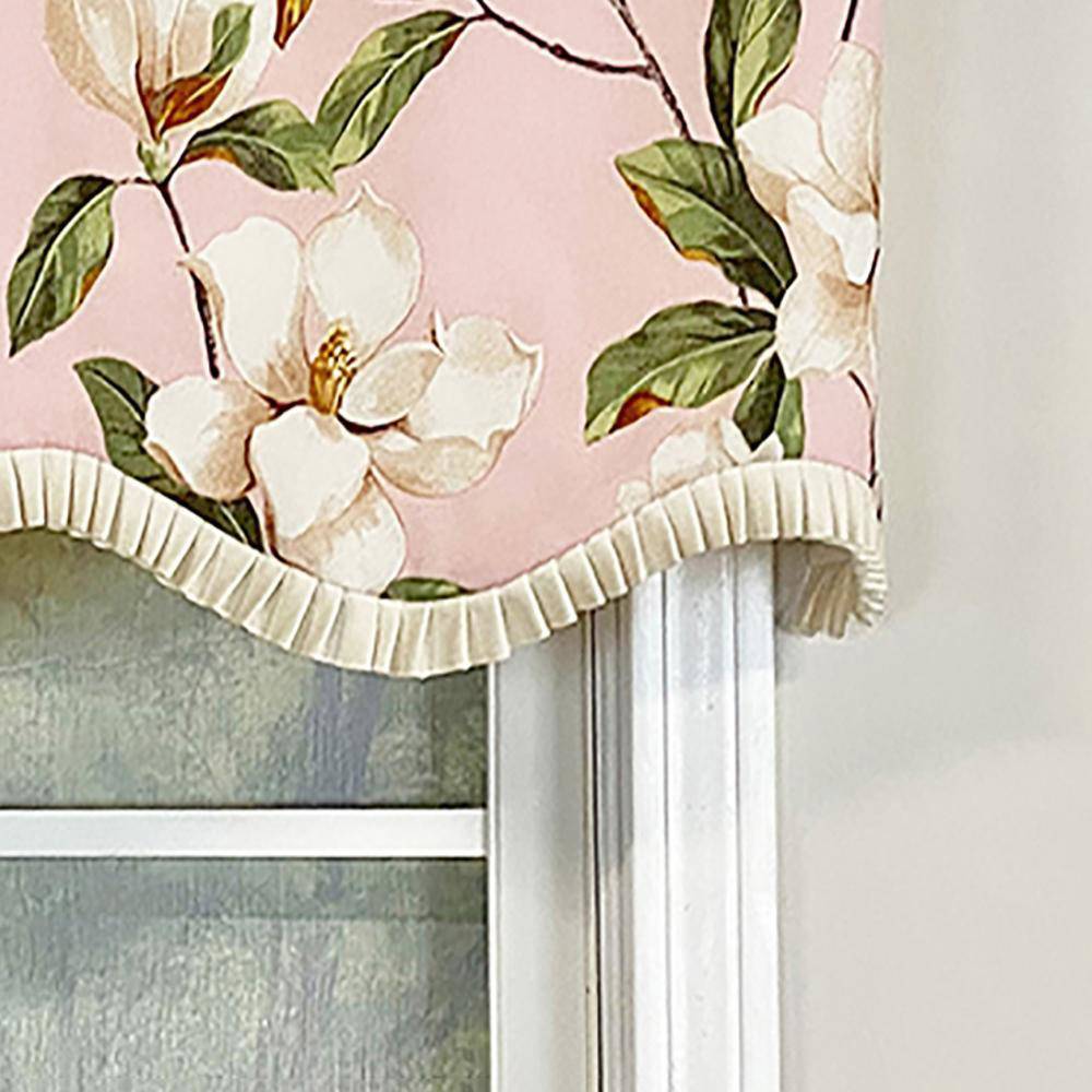 Magnolia Ruffled Provance Valance 3in Rod Pocket 50in x 17in by RLF Home
